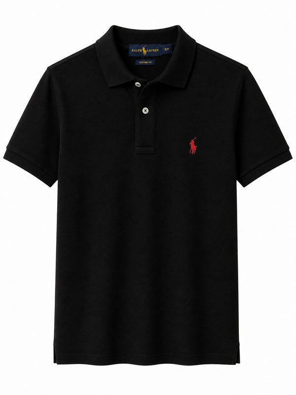 Polera Pike Negra - Polo