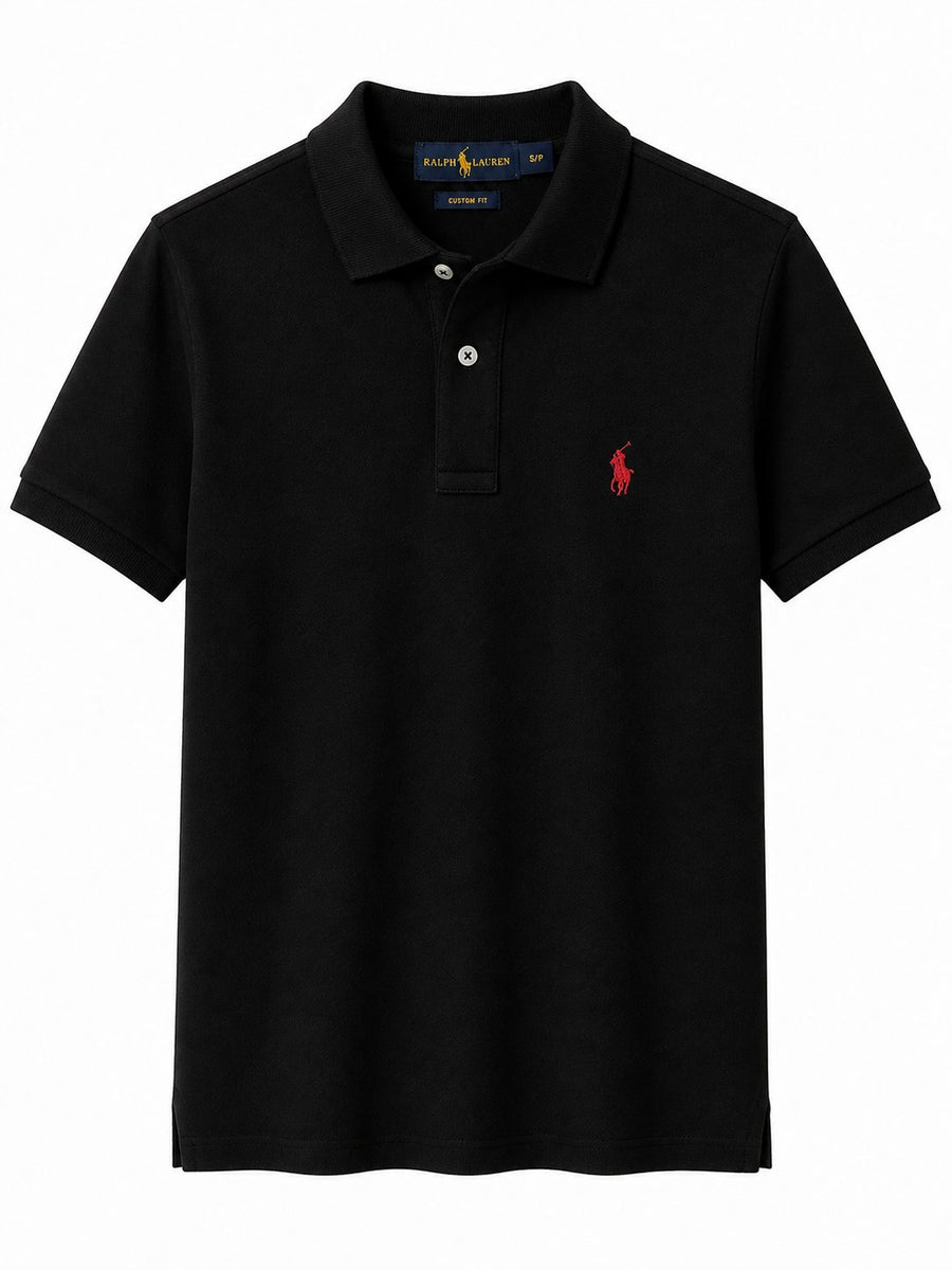 Polera Pike Negra - Polo