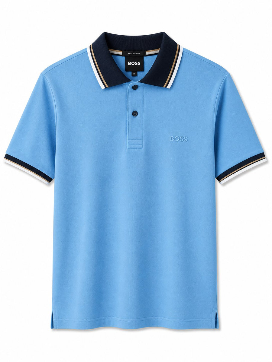 Polera Hugo Boss Pike Celeste 1 - Hugo Boss