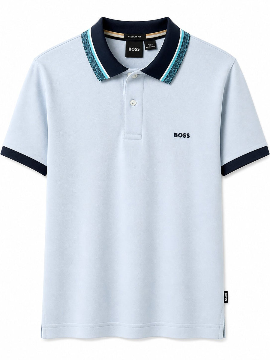 Polera Hugo Boss Pike Celeste 2 - Hugo Boss