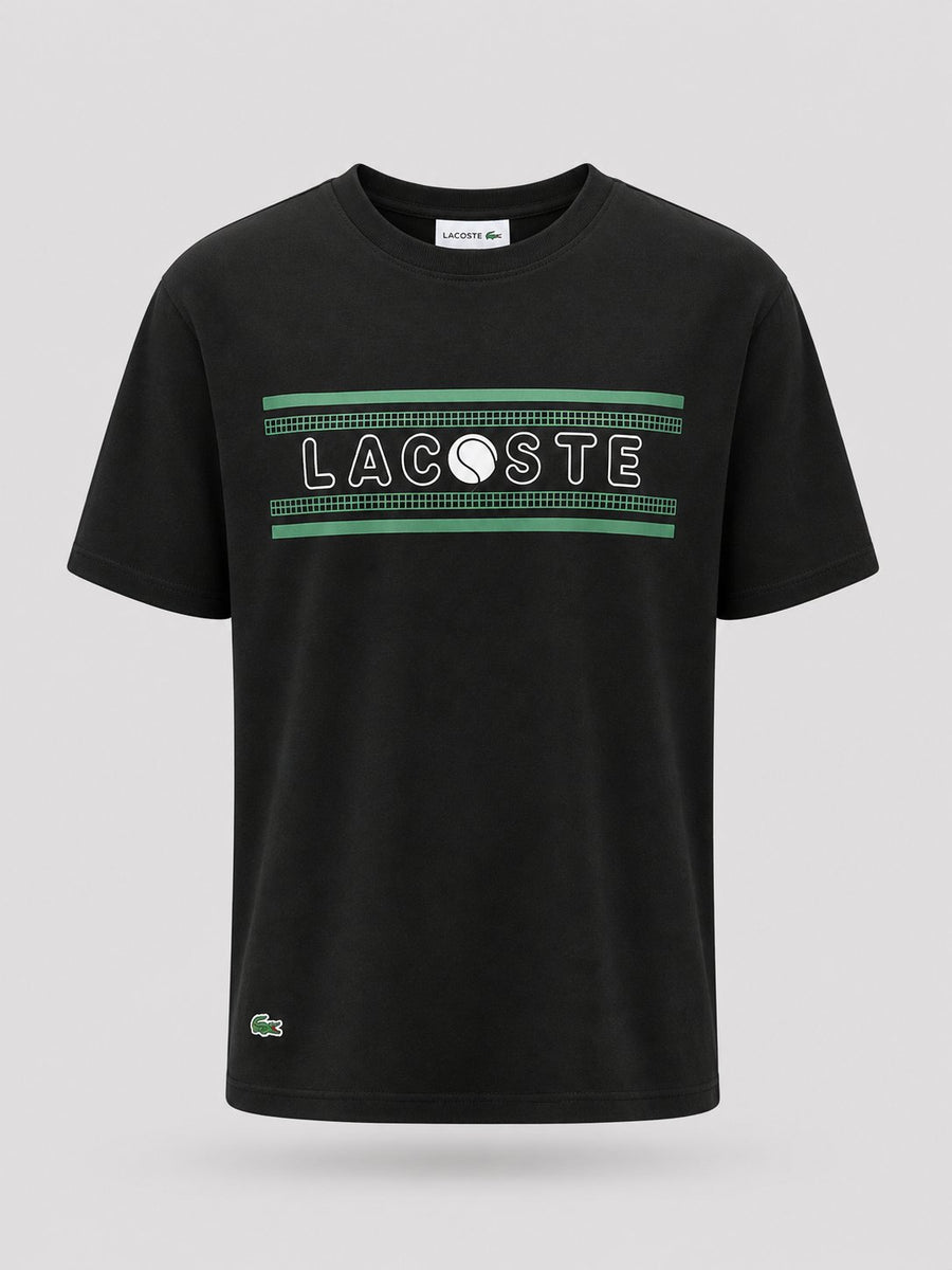Polera Lacoste Negra Logo Colores 1 - Lacoste