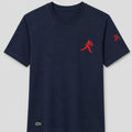 Polera Lacoste Azul Logos Rojos - Lacoste