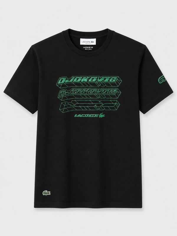 Polera Lacoste Negra Logo Verde - Lacoste