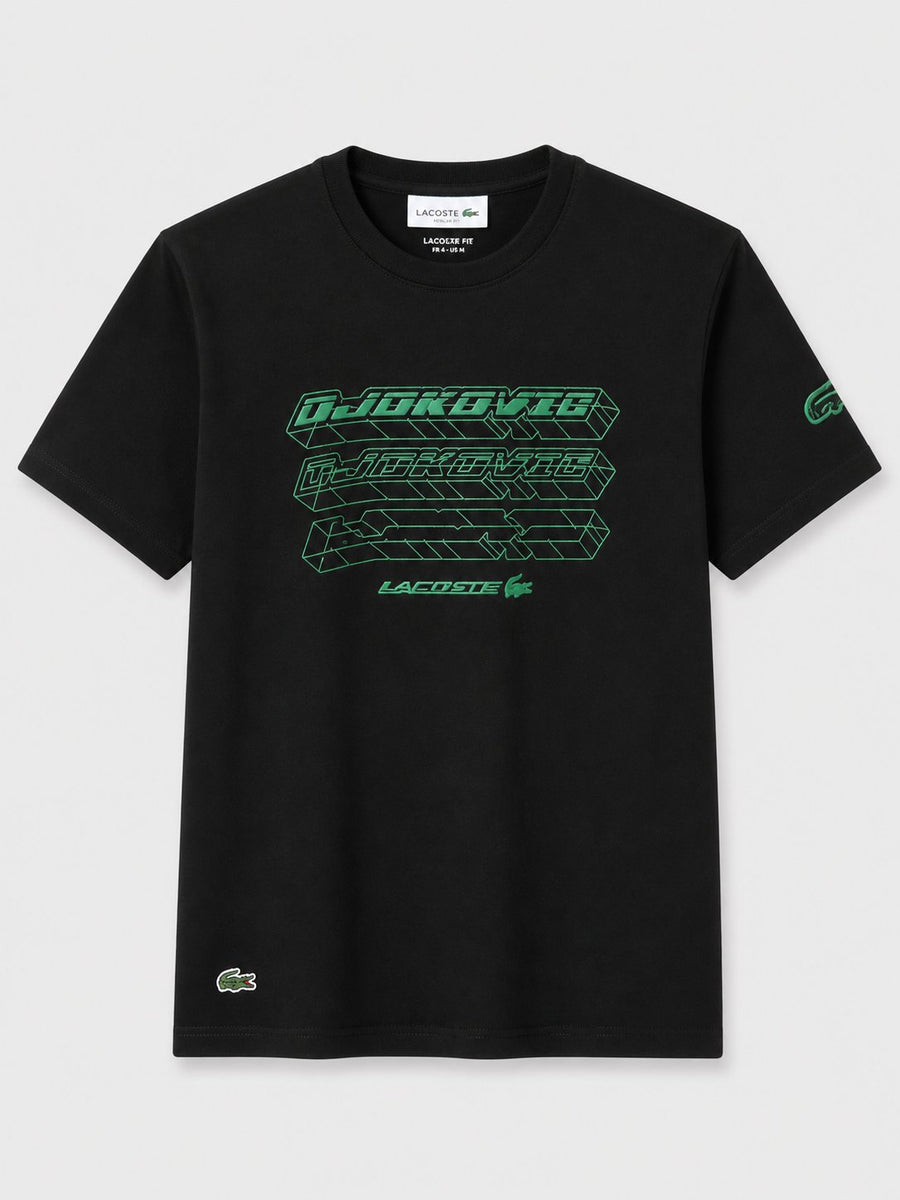 Polera Lacoste Negra Logo Verde - Lacoste