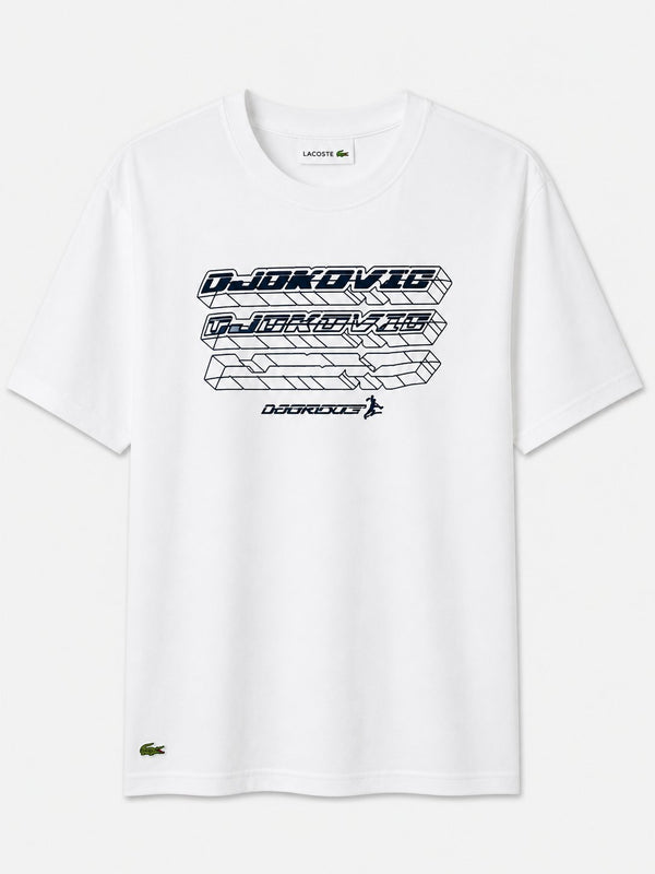 Polera Lacoste Blanca Logo Azul 1 - Lacoste