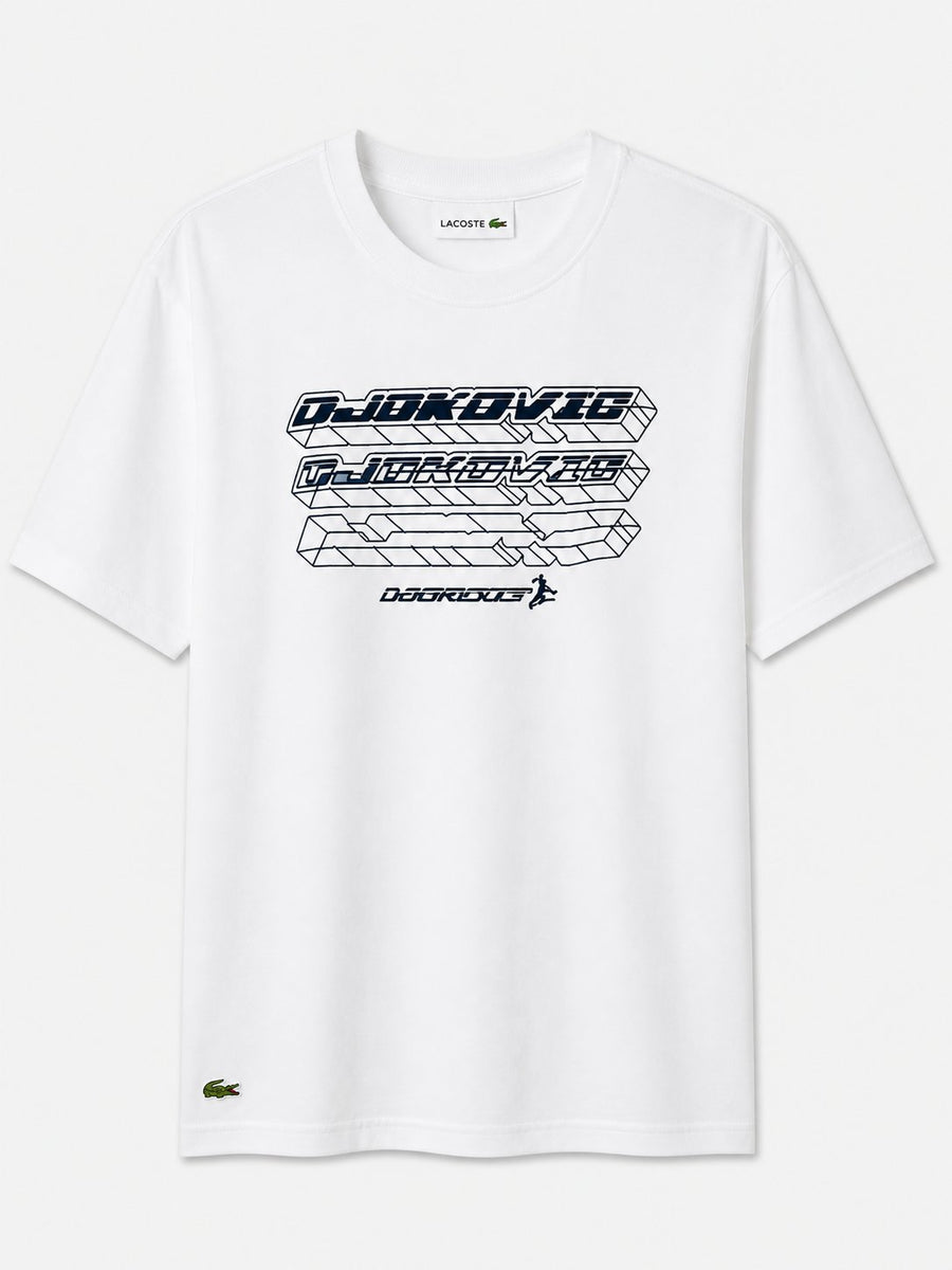 Polera Lacoste Blanca Logo Azul 1 - Lacoste