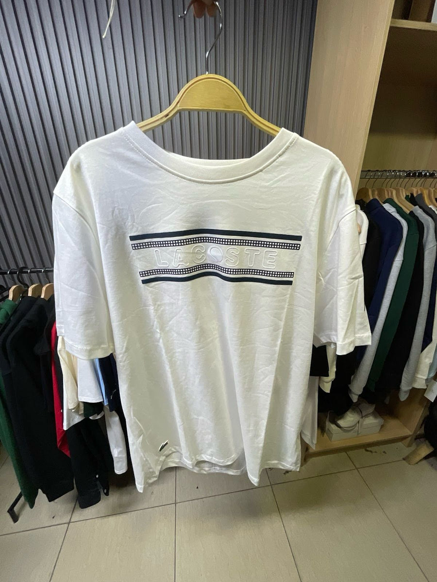 Polera Lacoste Blanca Logo Azul 2 - Lacoste