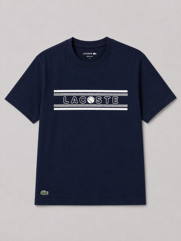 Polera Lacoste Azul Logo Blanco 2 - Lacoste