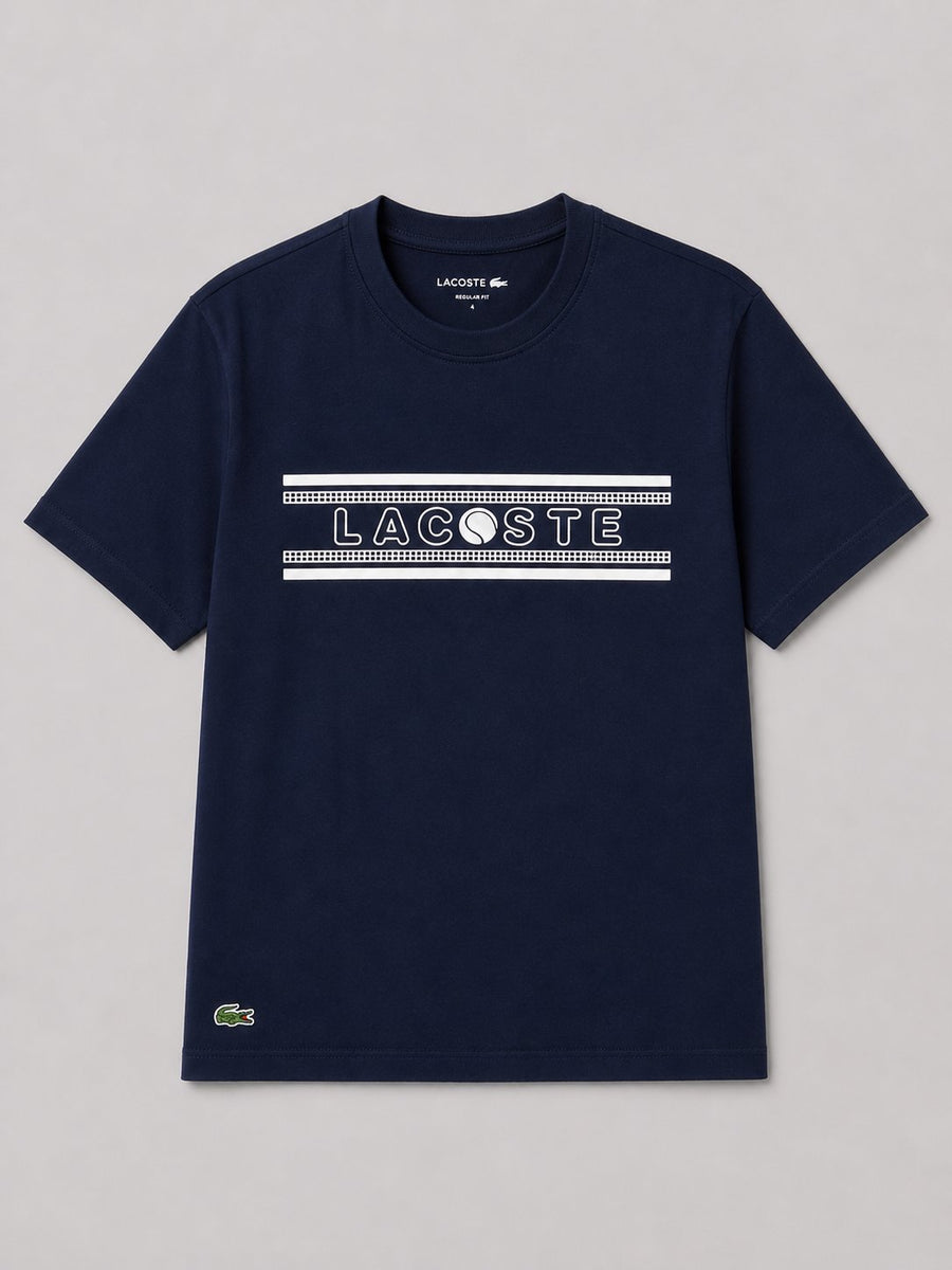 Polera Lacoste Azul Logo Blanco 2 - Lacoste