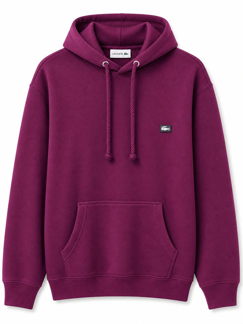 Polerón Burdeo Capucha Logo Color - Lacoste