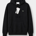 Poleron Negro Capucha Logo Color - Lacoste