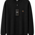 Poleron Negro Logo Naranjo - Hugo Boss