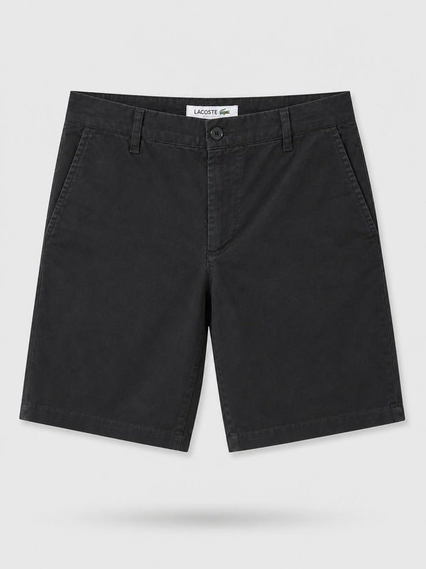 Bermuda Lacoste Negra Tela 2 - Lacoste