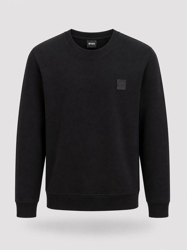 Poleron Negro Logo Negro - Hugo Boss