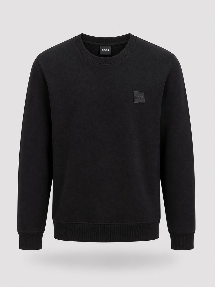 Poleron Negro Logo Negro - Hugo Boss