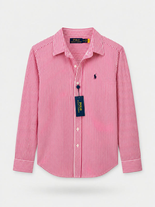 Camisa Polo Rallas Fucsia Mujer - Polo