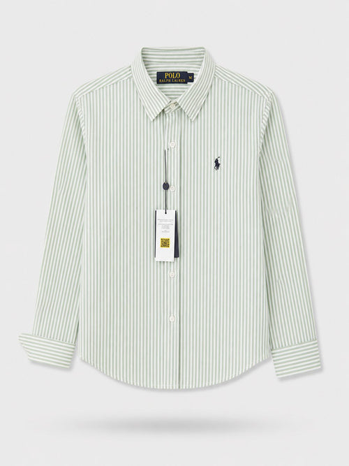Camisa Polo Rayas Verdes Mujer - Polo