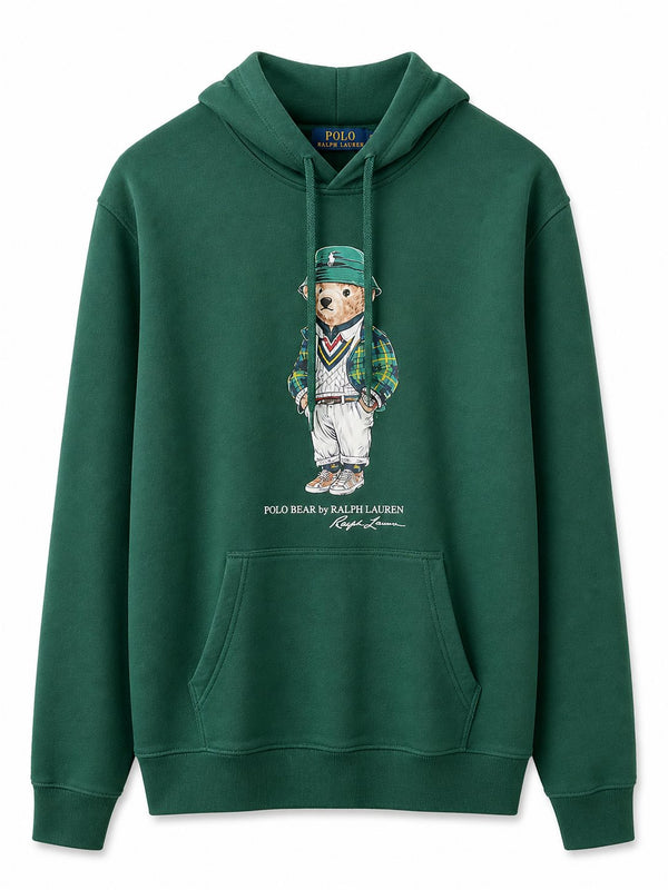 Poleron Verde Bear Capucha - Polo