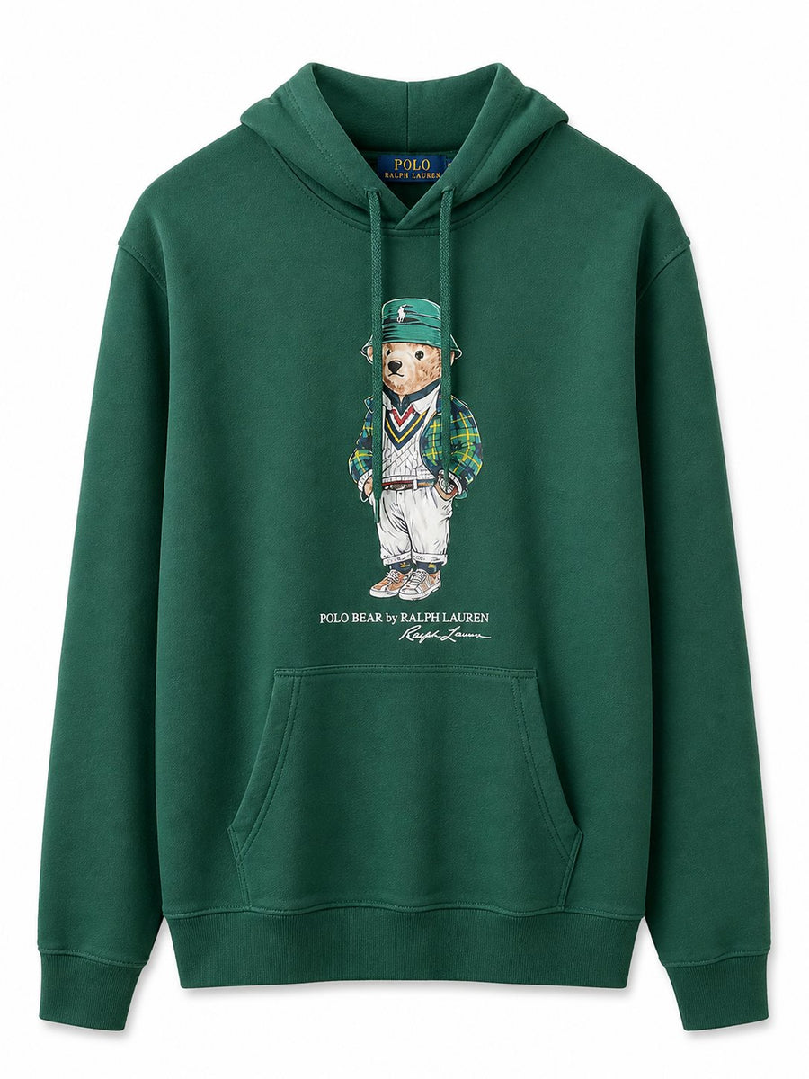 Poleron Verde Bear Capucha - Polo