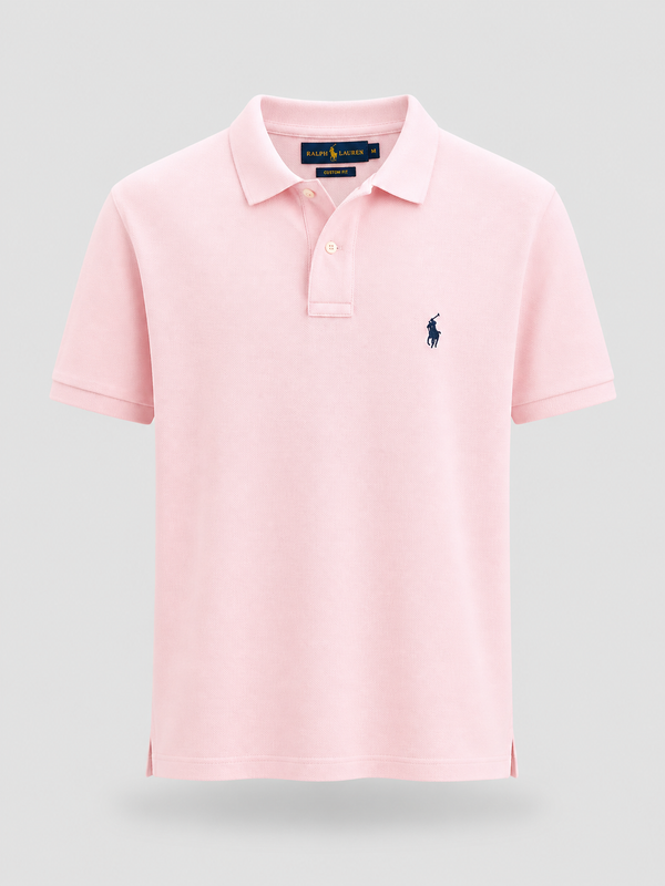 Polera Polo Piqué Rosada - Polo