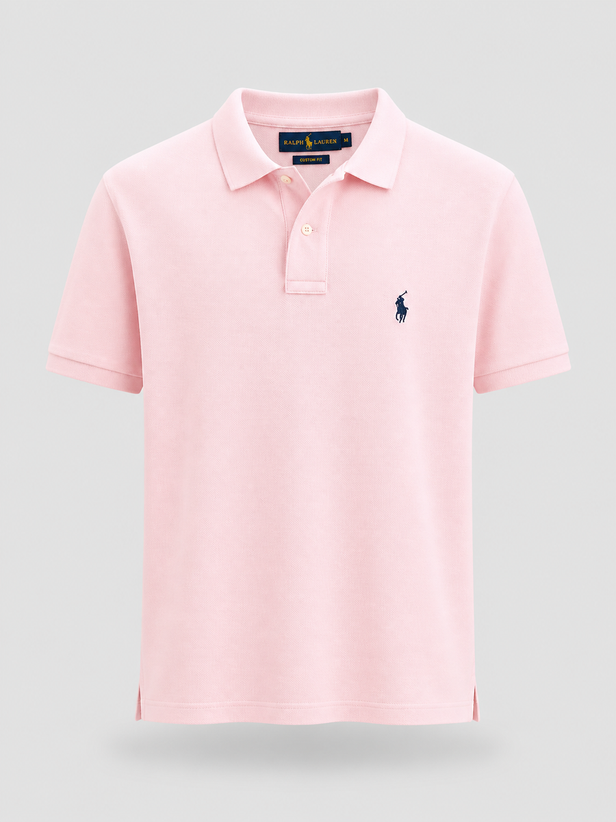 Polera Polo Piqué Rosada - Polo