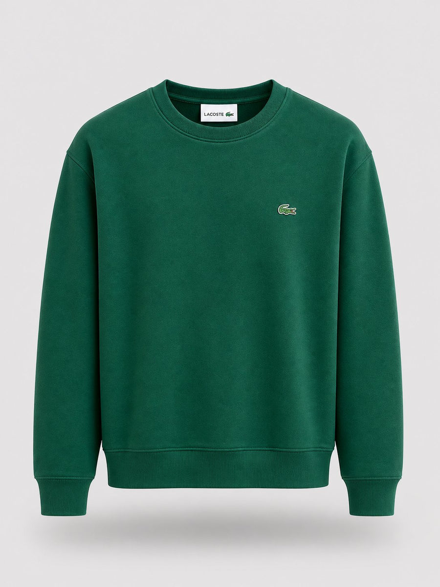 Poleron Verde Logo Verde 1 - Lacoste