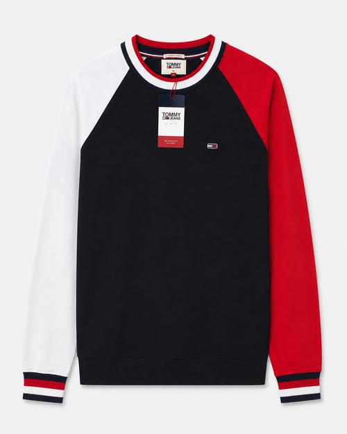 Polerón Tricolor Negro - Tommy Jeans