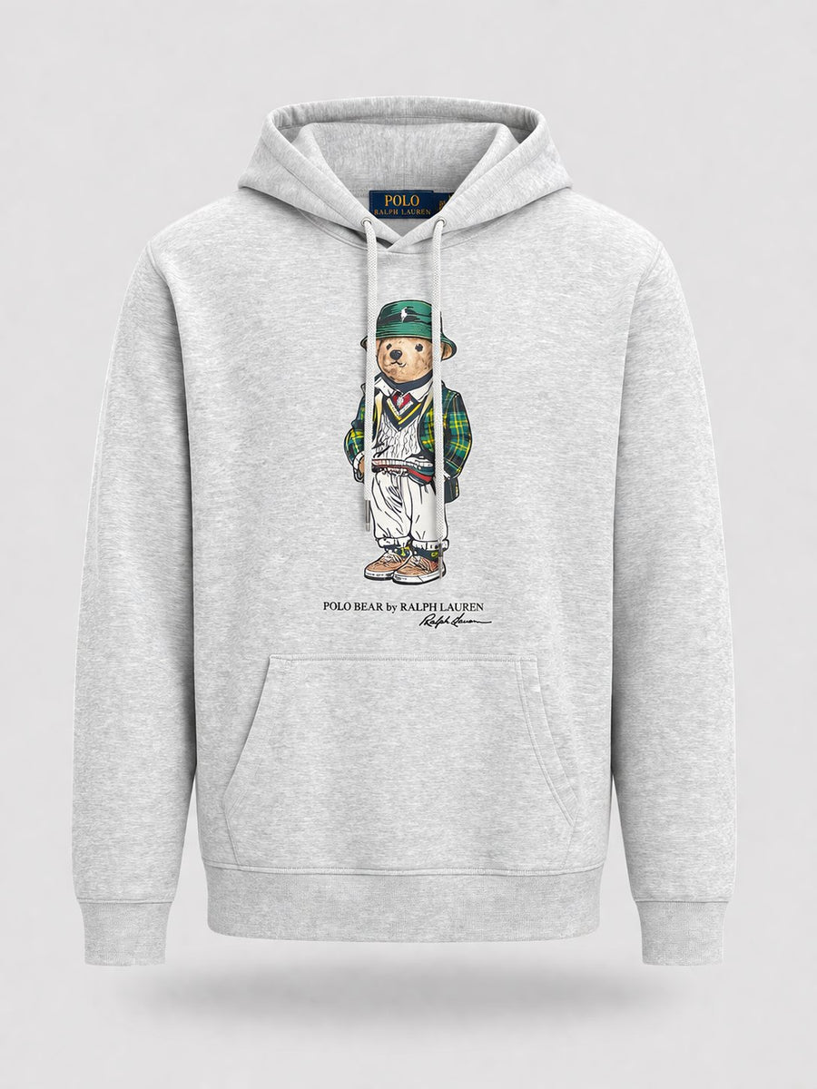 Poleron Bear Gris Capucha - Polo