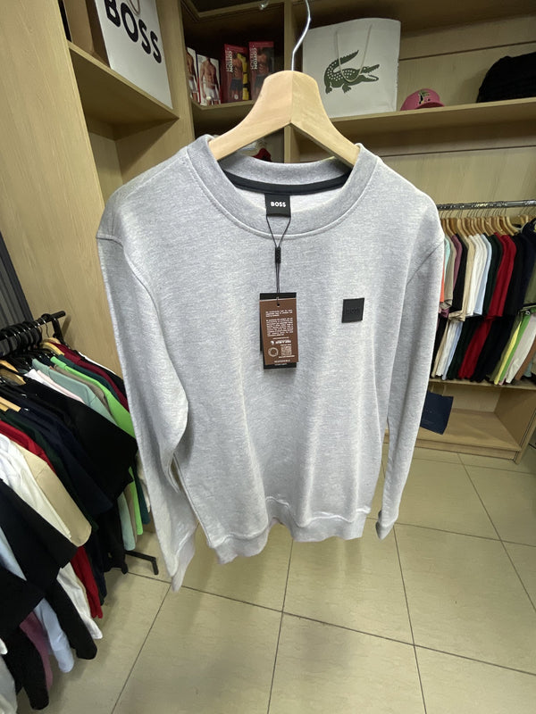 Poleron Gris Logo Negro - Hugo Boss