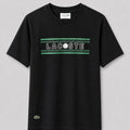 Polera Negra Djokovic Logo Verde - Lacoste
