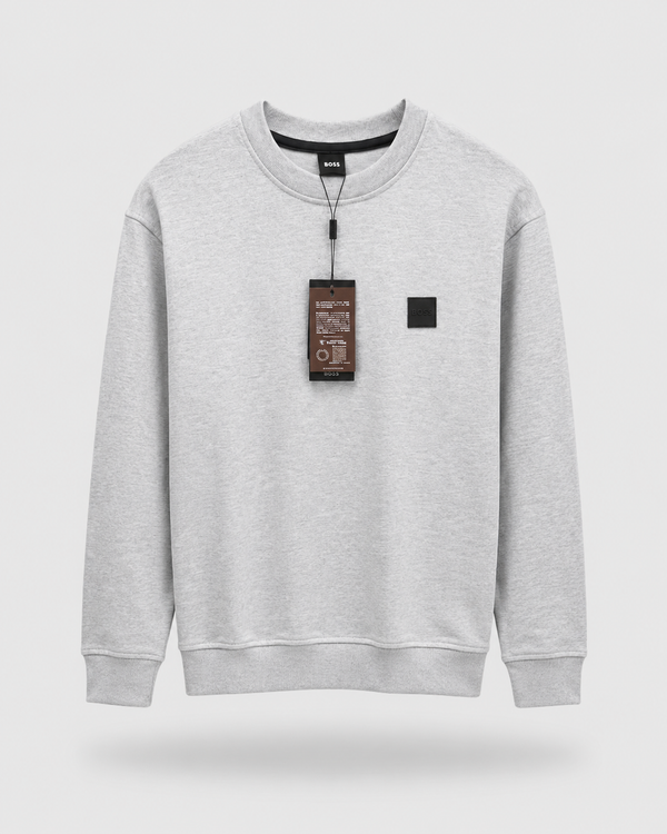 Poleron Gris Logo Negro - Hugo Boss