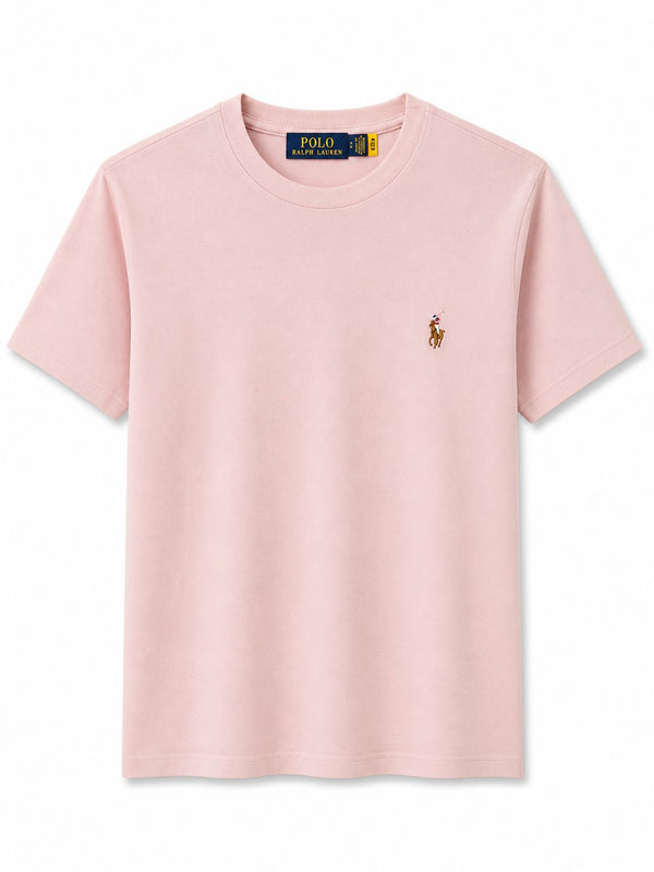 Polera Rosa Claro Basica Logo Color - Polo