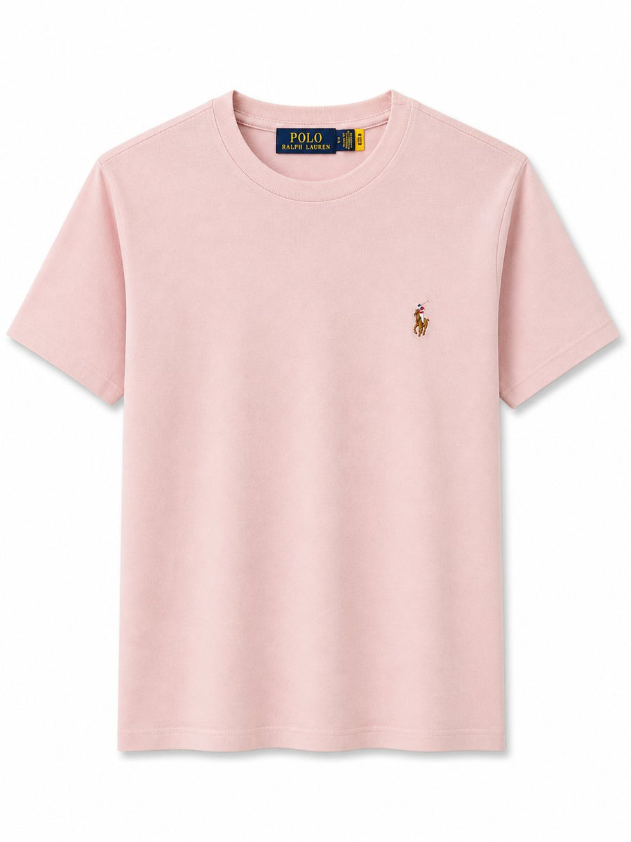 Polera Rosa Claro Basica Logo Color - Polo