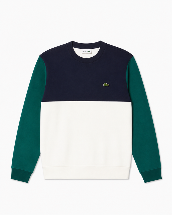 Poleron Tricolor Verde - Lacoste