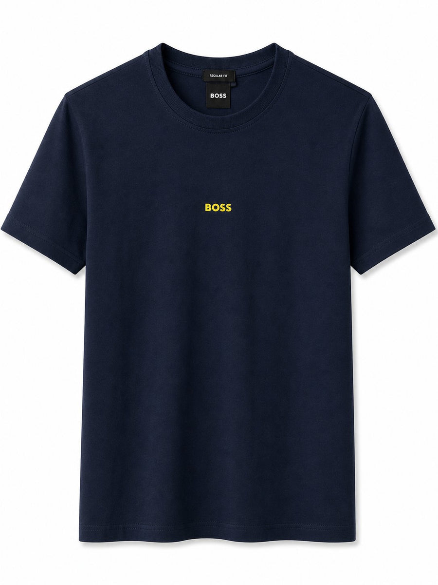 Polera Azul Marino Logo Amarillo 1 - Lacoste