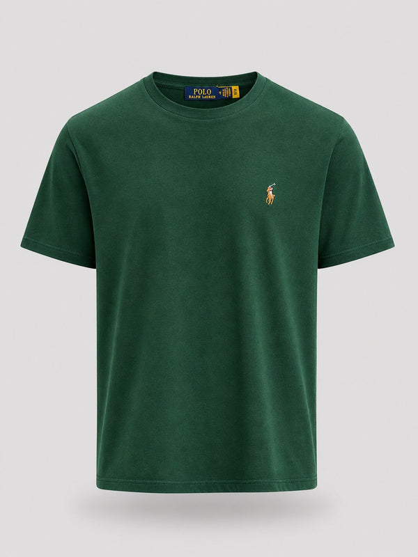 Polera Verde Basica Logo Color - Polo