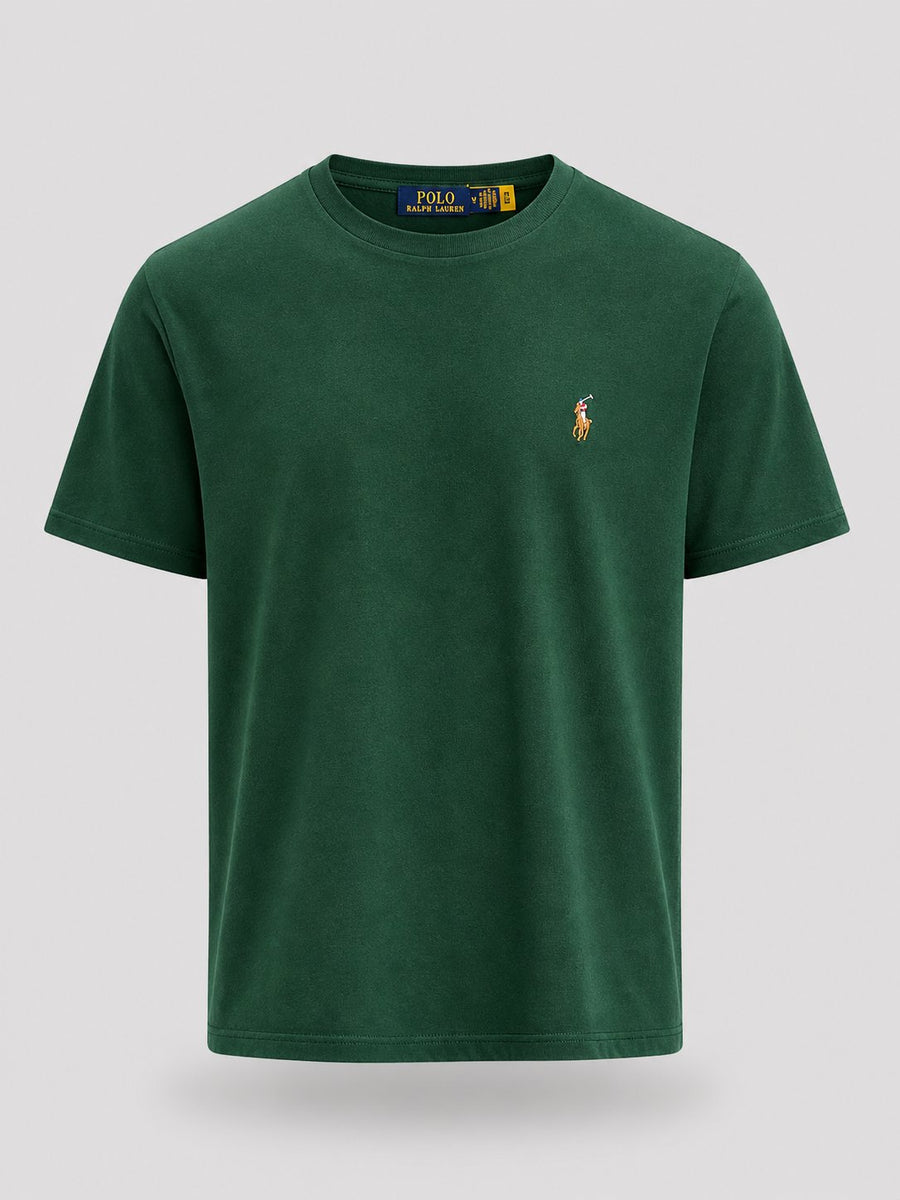 Polera Verde Basica Logo Color - Polo