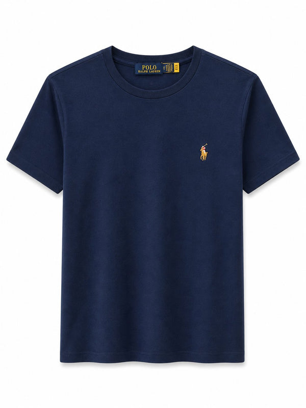 Polera Azul Basica Logo Color - Polo