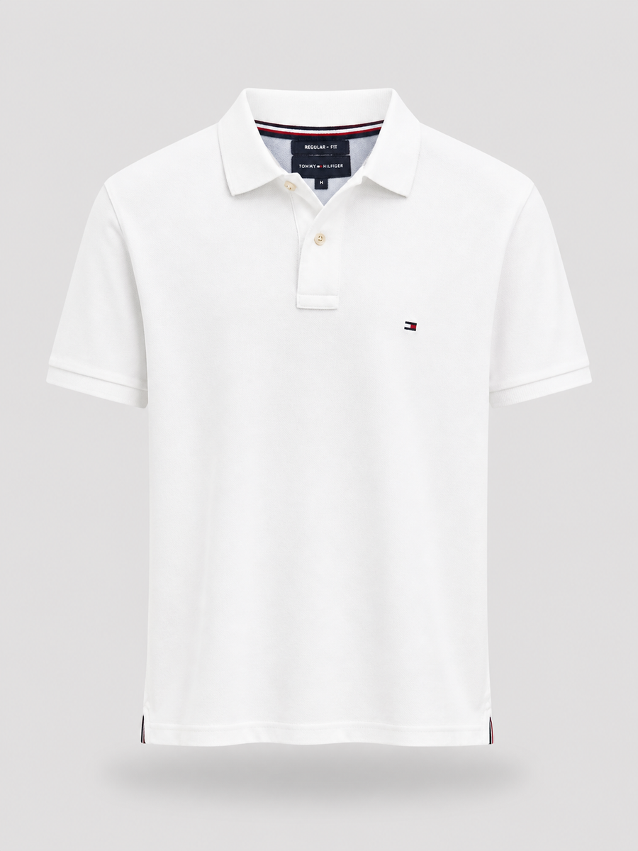 Polera Tommy Hilfiger Piqué Blanco