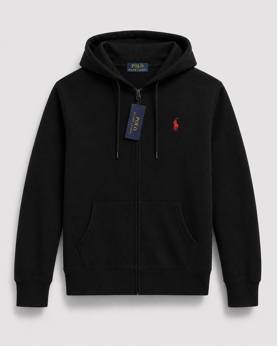Poleron Polo Negro Cierre - Polo Ralph Lauren