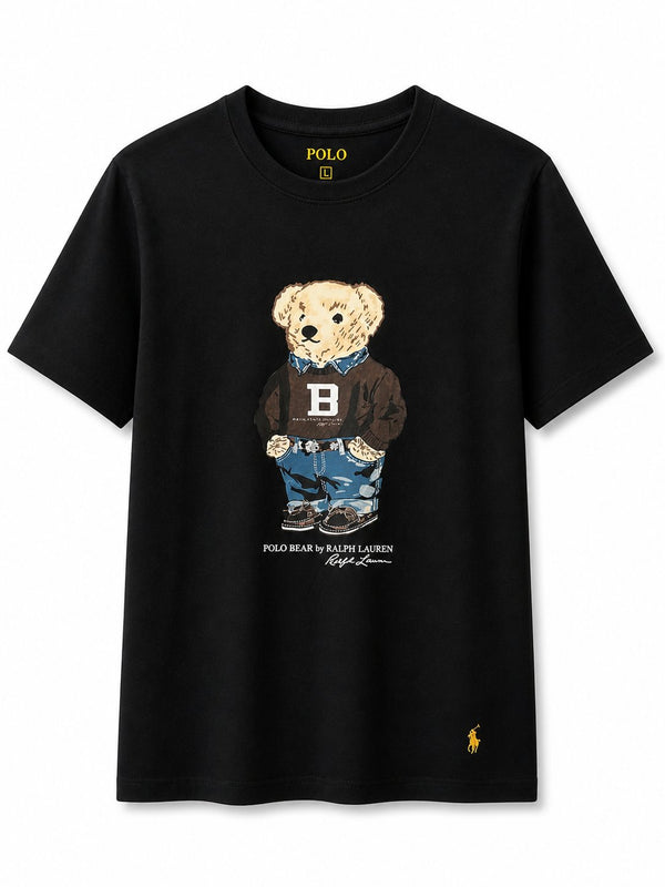 Polera Bear Negra 4 - Polo