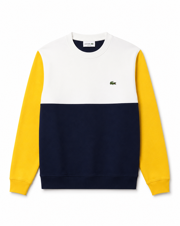 Poleron Tricolor Amarillo - Lacoste