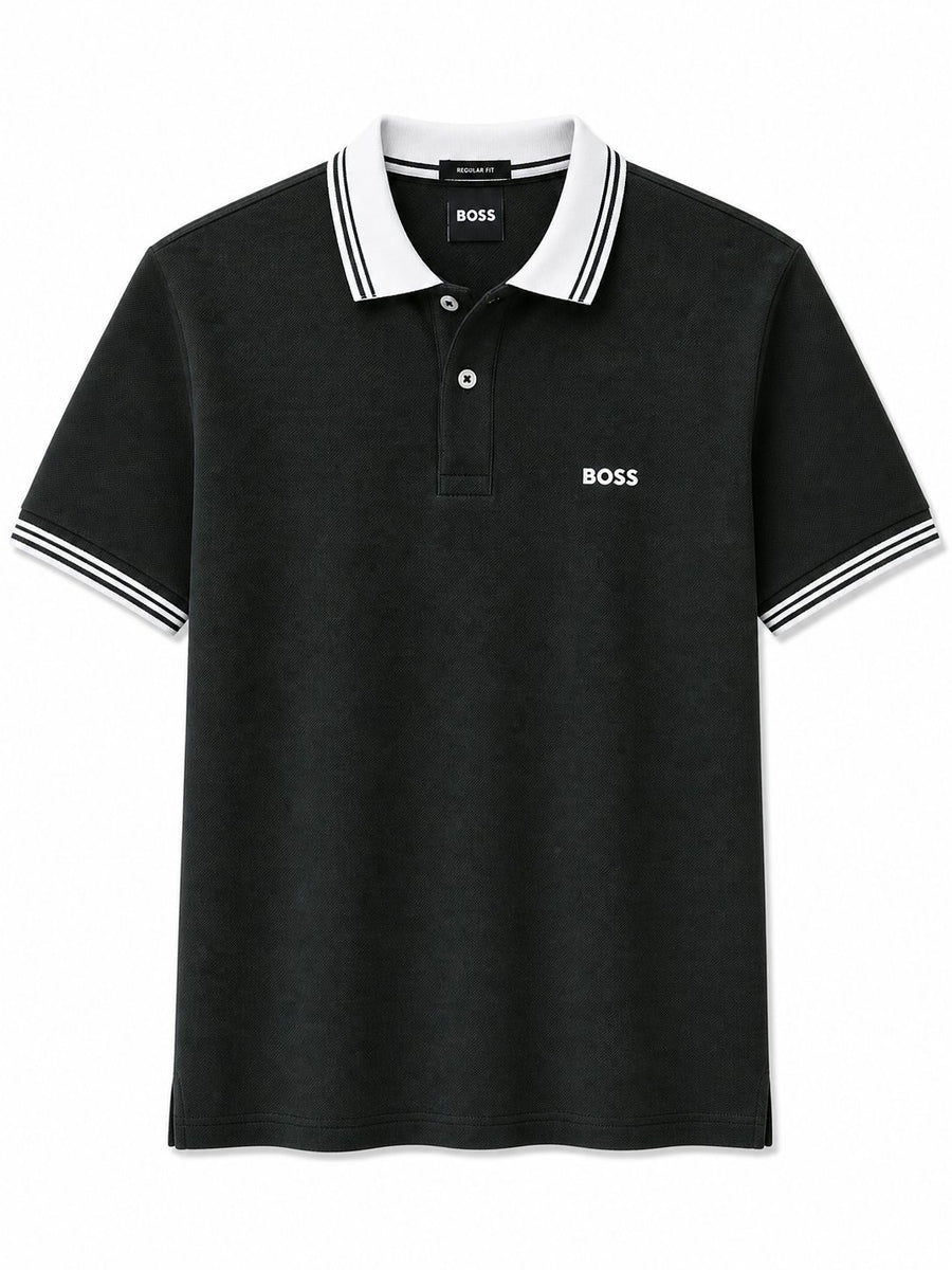 Polera Hugo Boss Pike Negra - Polo