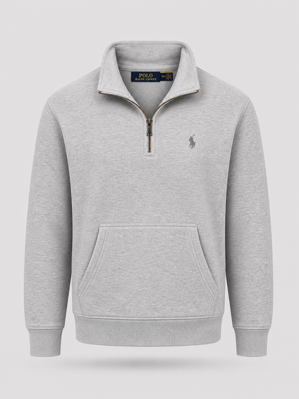 Poleron Polo Zip 1/4 Gris - Polo Ralph Lauren
