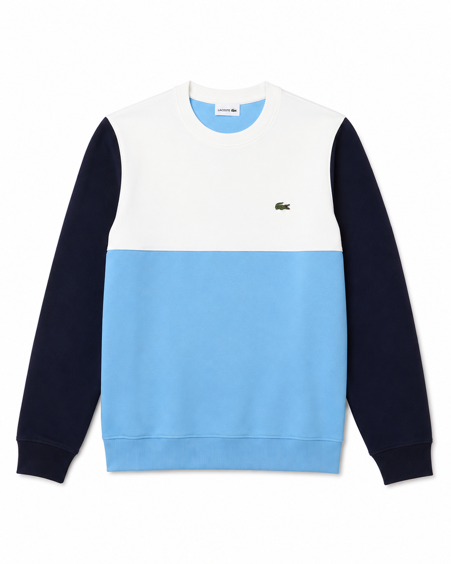 Poleron Tricolor Celeste - Lacoste
