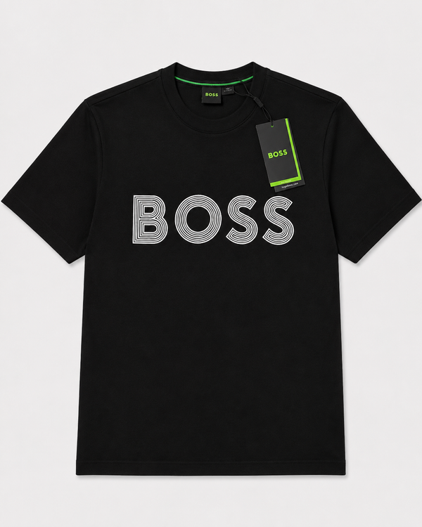 Polera Boss Outline Negra - Boss
