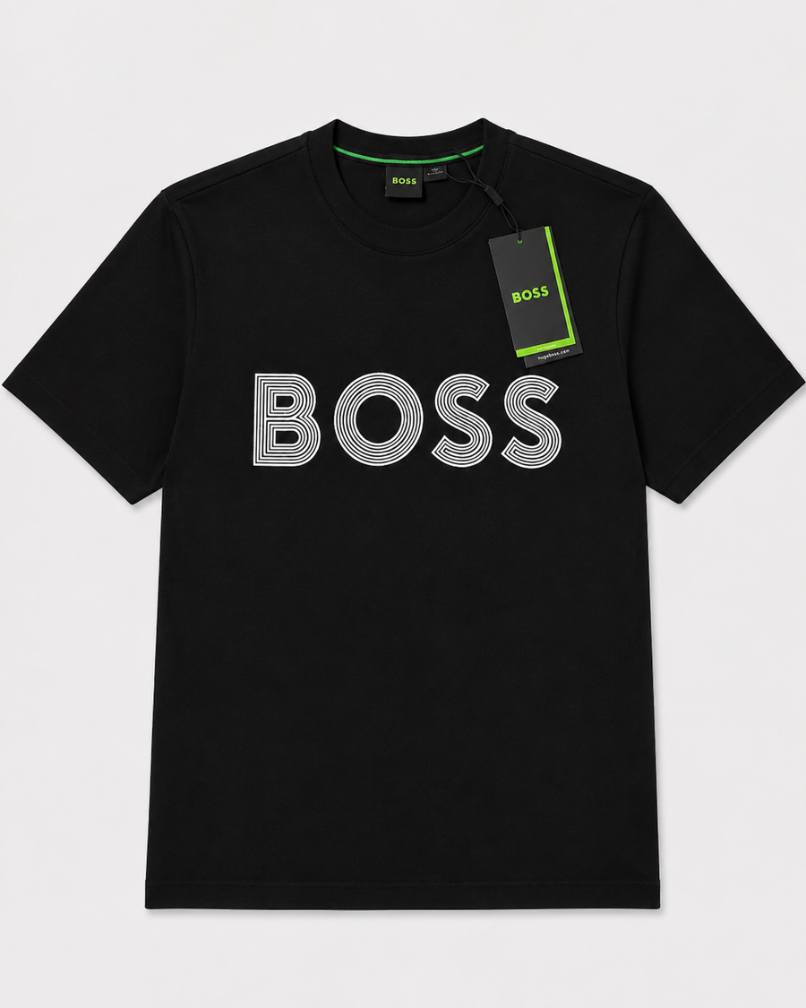Polera Boss Outline Negra - Boss