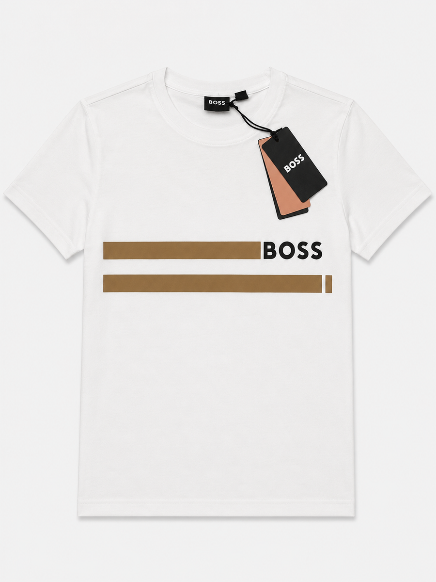 Polera Boss Líneas Blanca - Boss