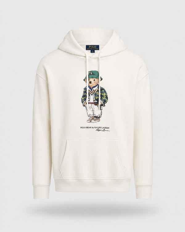 Poleron Bear Blanco Capucha - Polo