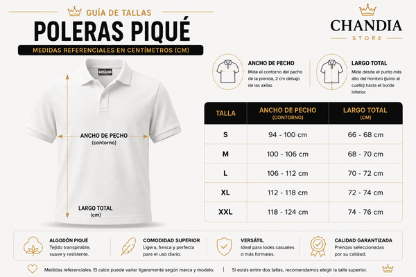 Polera Piqué Negra - Polo